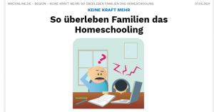 Presseartikel NWZ Online von Erziehungsexpertin Kira Liebmann Homeschooling überleben