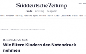 Süddeutsche Zeitung - Kira Liebmann - Tipps gegen Notendruck